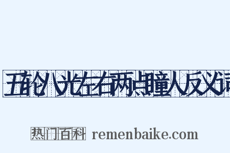 五轮八光左右两点瞳人反义词是什么意思的图片